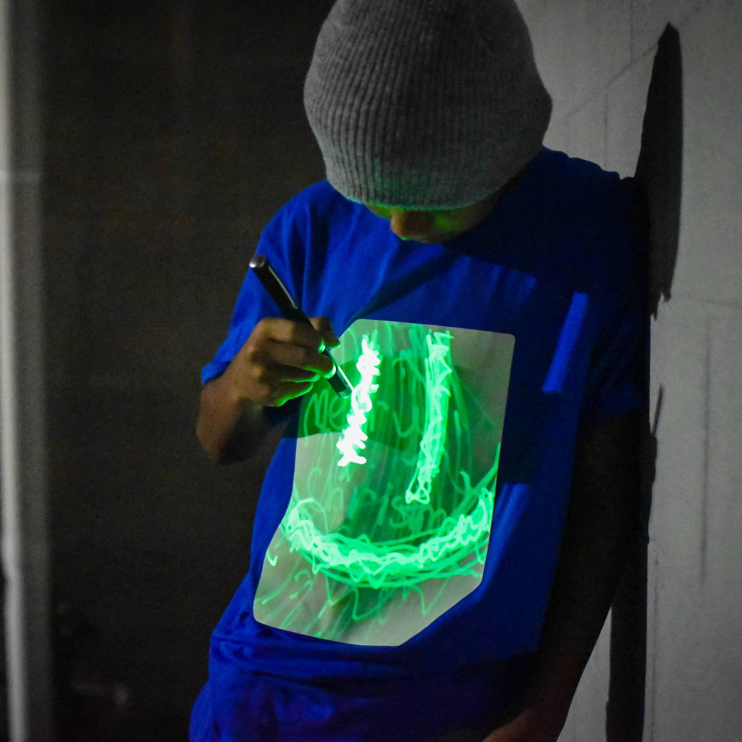 Illuminated Apparel Interactive Glow T shirt As seen on Dragons Den